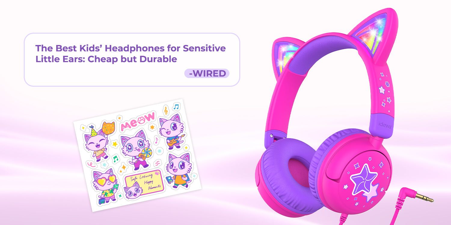 Media highlights iClever Kids Headphones HS25