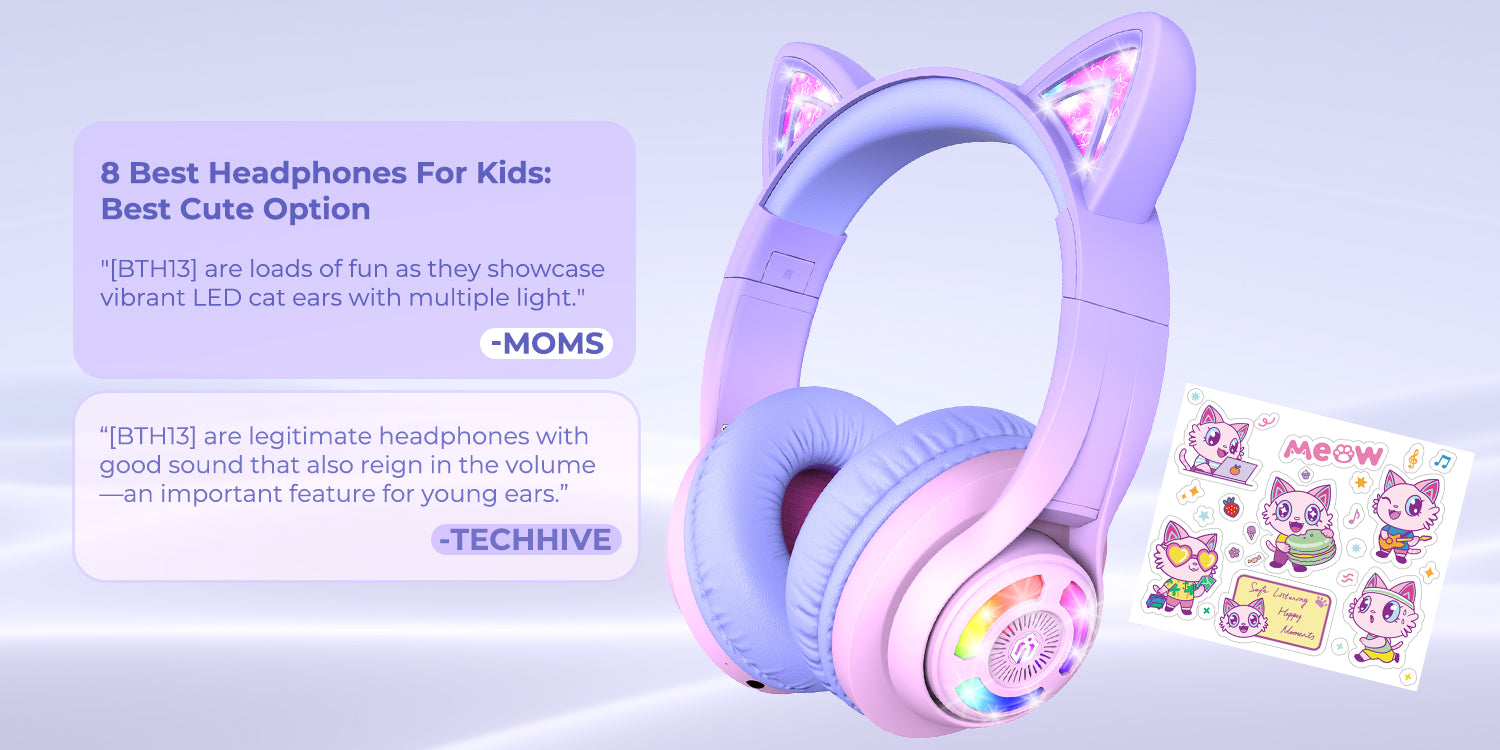 Media highlights iClever Kids Headphones BTH13