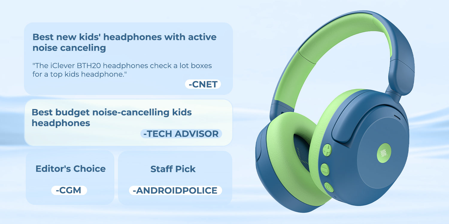 Media highlights iClever Kids Headphones BTH20