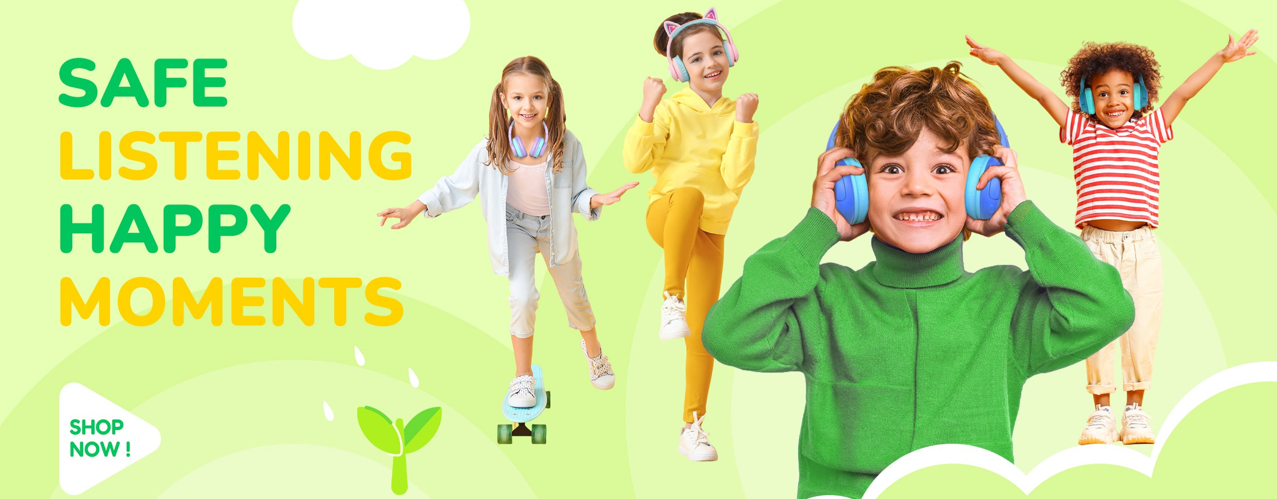 iclever kids headphones spring sale banner
